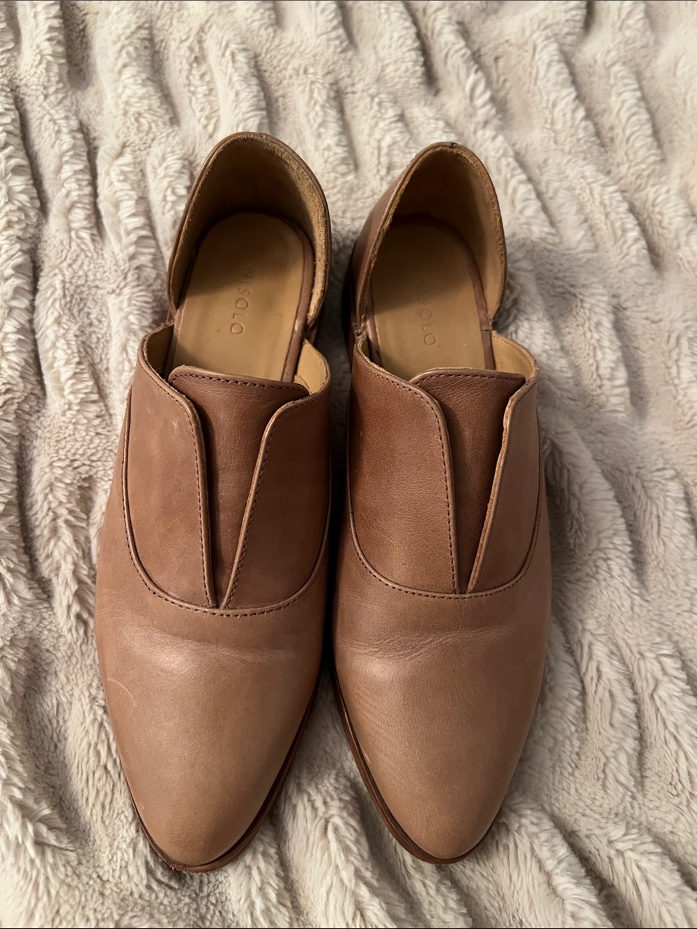 Nisolo Women's Leather Slip-On Loafers in Light Brown